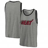 Miami Heat Fanatics Branded Wordmark Tri-Blend Tank Top - Heathered Gray